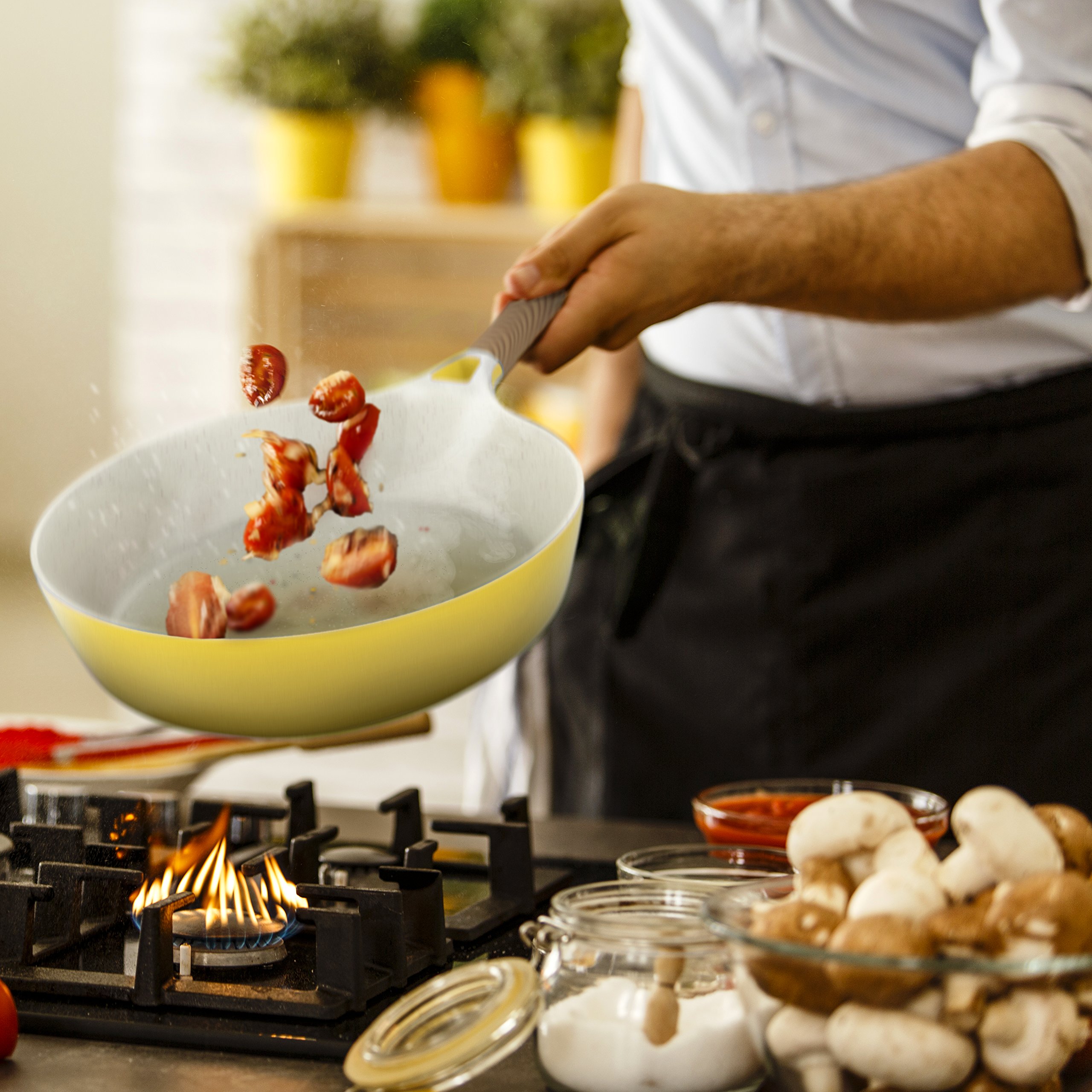 Vremi 8 Piece Ceramic Nonstick Cookware Set Induction Stovetop