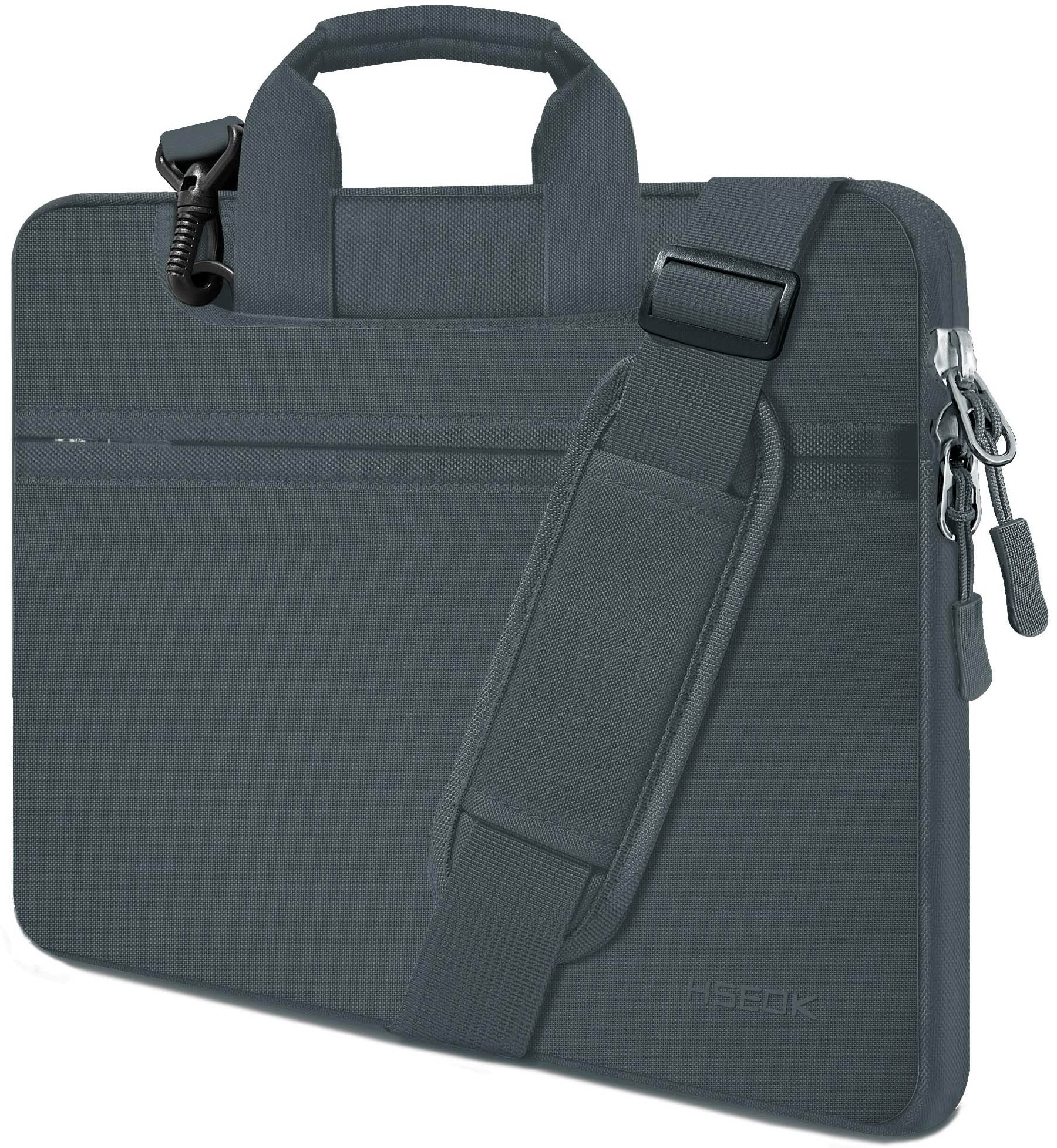 HSEOK 17.3 Inch Laptop Shoulder Bag, Water-Resistant & Shockproof Protective Computer Case Compatible with 17.3 inch Dell Asus HP Lenovo Acer MSI Notebooks, D02G01