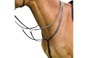 Kincade Classic Leather Plain Horse Running Martingale (Cob) (Black)