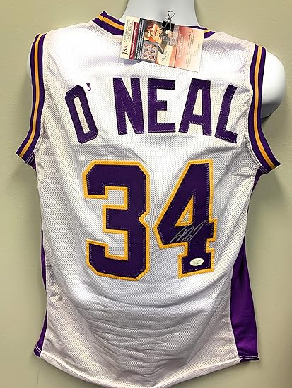 shaq signed lakers jersey