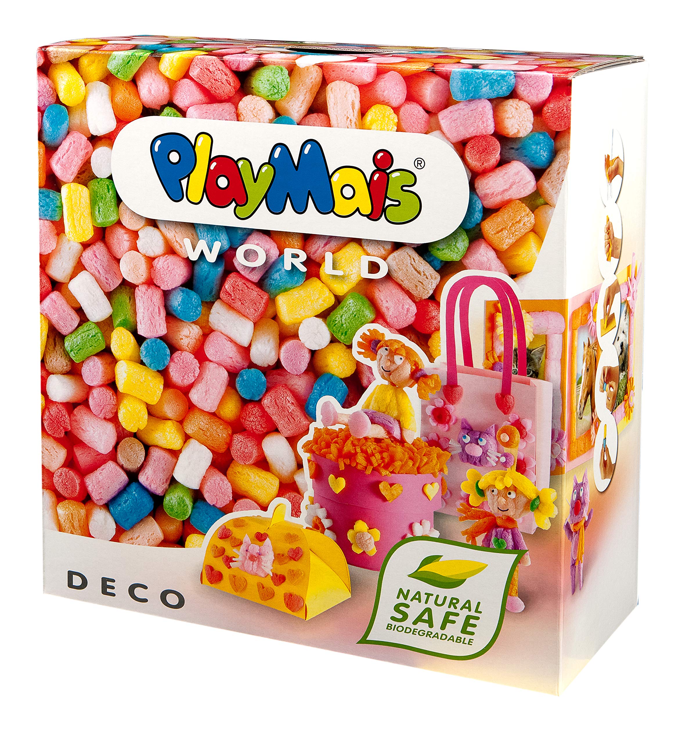 PlayMais WORLD DECO craft kit for kids from 5 years | 850 colored PlayMais, templates & instructions for crafting | stimulates creativity & motor skills | gift for girls & boys | natural toy