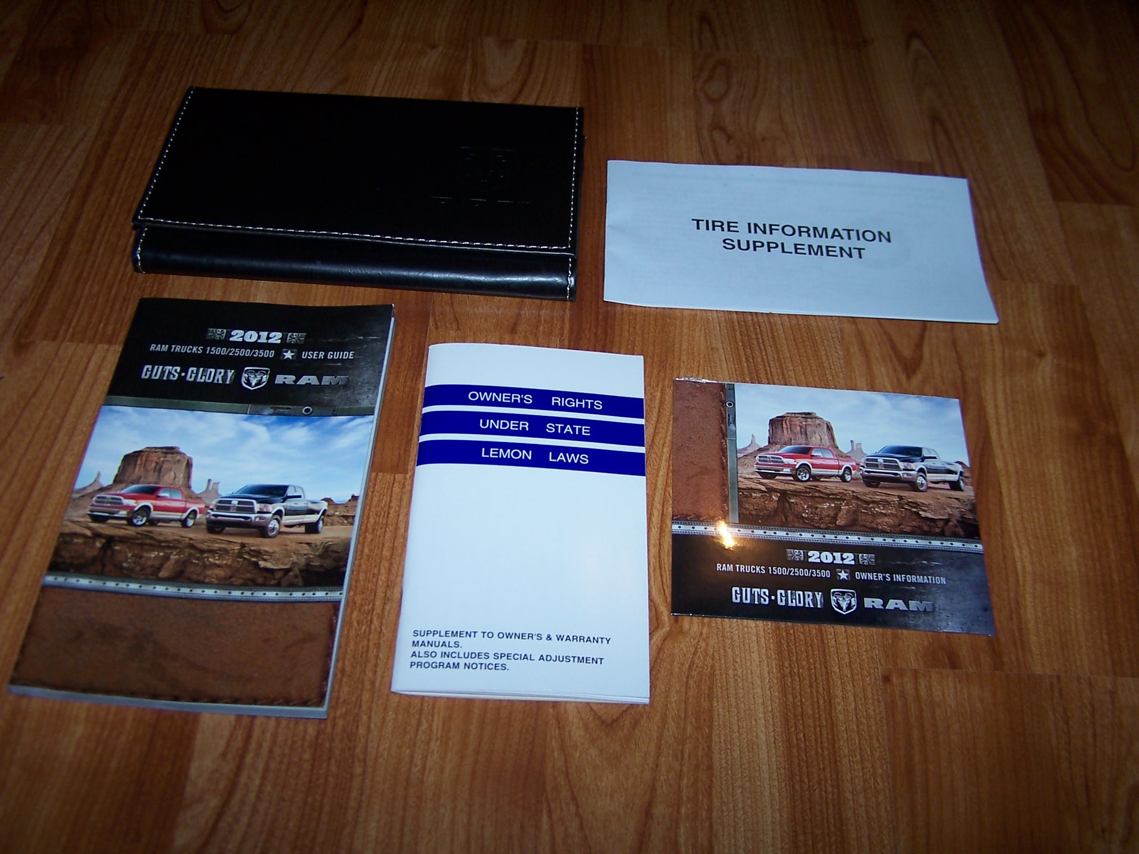 2012 Dodge Ram Trucks 1500 2500 3500 Owners Manual Unknown Binding – 2012