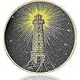 LZWIN Luminous Beacon in The Depths of Sobriety - Illuminating The Path Through Darkness AA Recovery Medallion Thoughtful Sobriety Gift