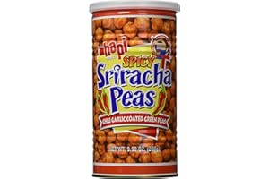 Hapi Snacks - Spicy Sriracha Peas - Chili Garlic Coated Green Peas (Net Wt. 9.9 Oz)