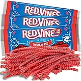 RedVines Red Licorice Bulk, 3 Pack, Original Red Licorice Twists, Soft and Chewy Licorice Valentine's Candy Bulk, Fat Free, Raspberry Flavor, 4.5 oz Trays