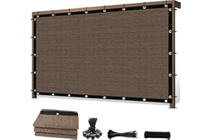 Sunocity 6'X 16' 90% Sun Shade Cloth Outdoor Patio Mocha Pergola Shades Cover Privacy Screen UV Block Porch Screens Canopy for Patio Outside Outdoor