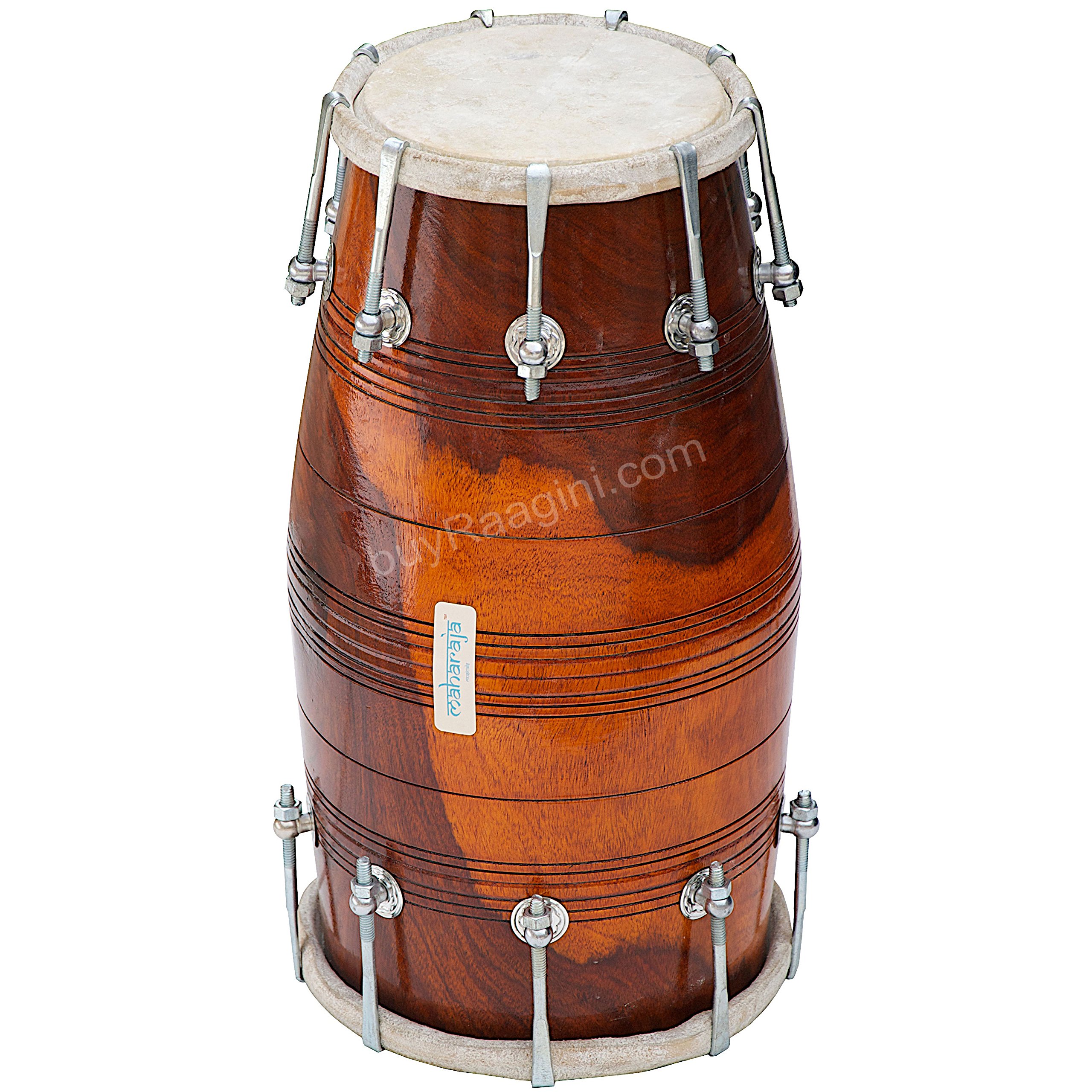 Mahraja Musicals Dholak Drum, Professional, Sheesham Wood, Bolttuned