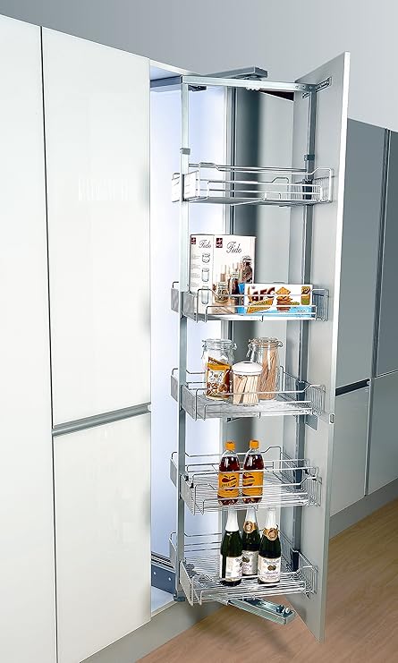 Swivel Pull Out Pantry Adjustable Height W Soft Close Slides For