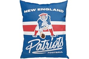 Northwest Official NFL New England Patriots Nostalgic Proud Decorative Pillow, Team Colors, 15" x 12"