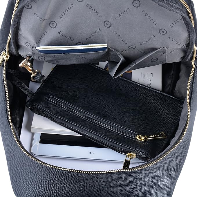 schwarzer rucksack damen