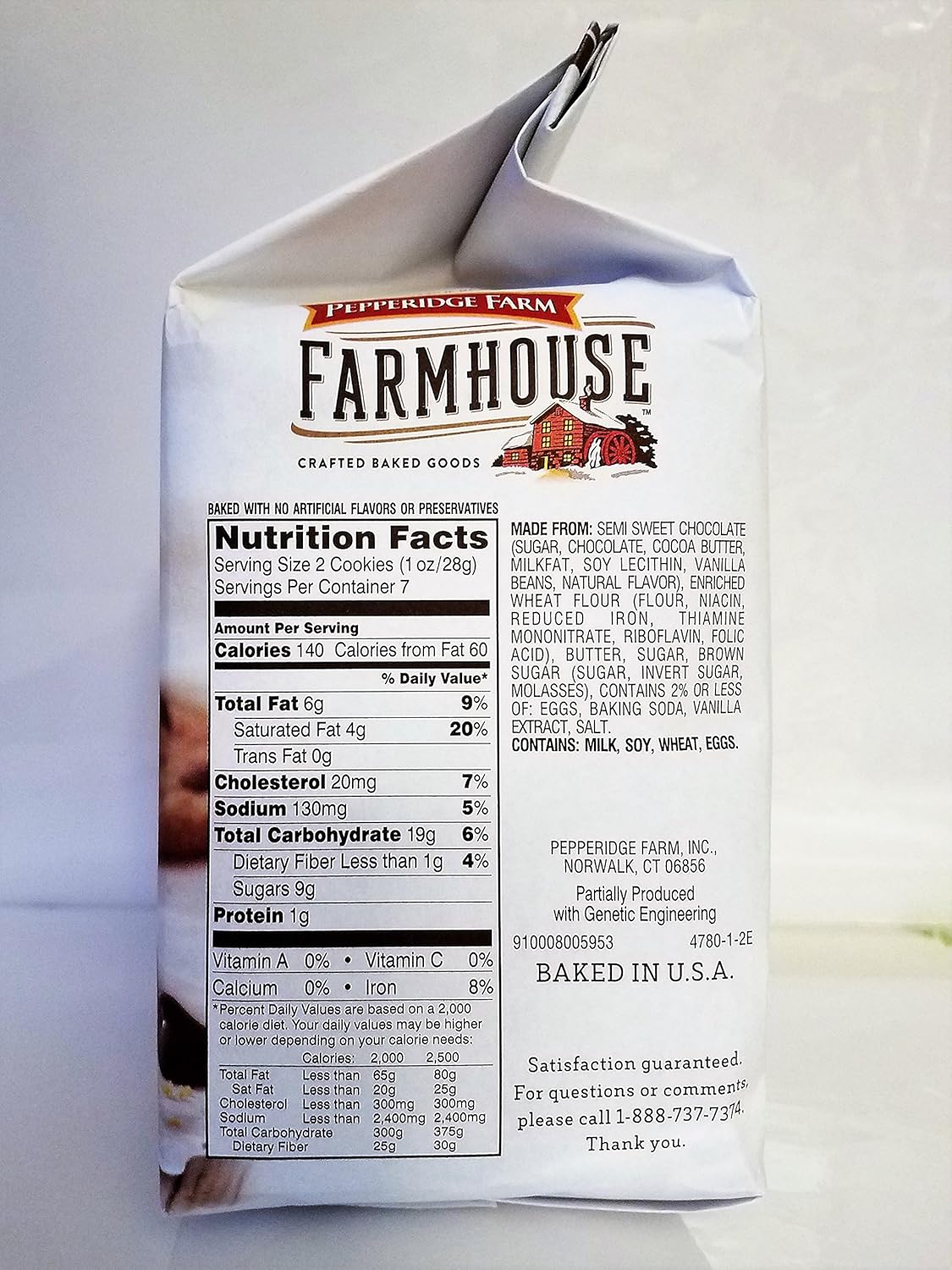 New Pepperidge Farm Farmhouse Thin Crispy Dark Chocolate Chip Cookies 6 9oz U D Amazon Com Grocery Gourmet Food