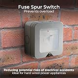 BG Electrical Outdoor Switched Fused Connection Unit 13A IP66 Grey WP53 view 4