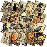 Ganeen 60 Pcs 10 x 10 Inch Vintage Halloween
