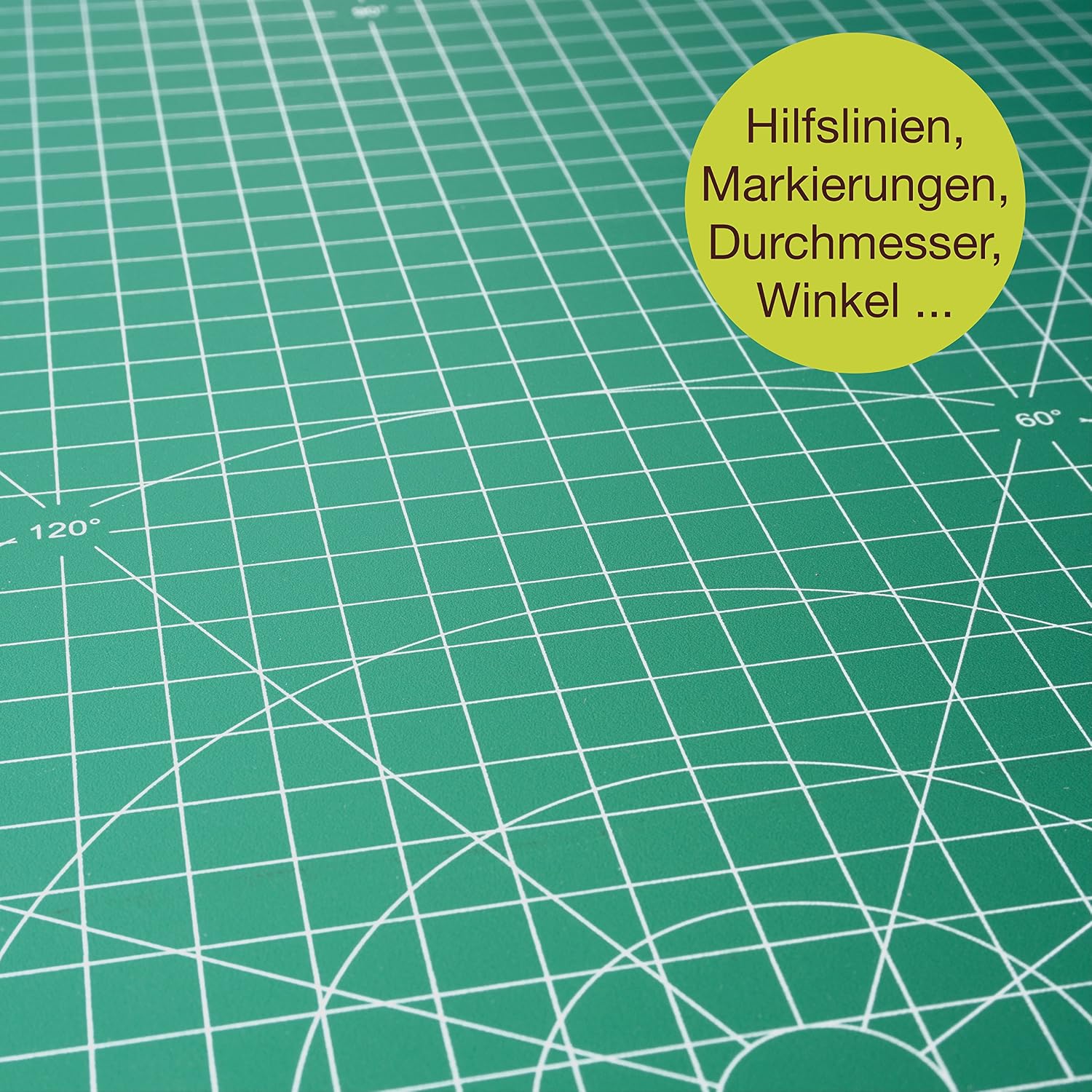 OfficeTree Cutting Mat A1 Self Healing, Green Cutting Board Craft 90 x 60 cm, Double Sided Grid - Image 5