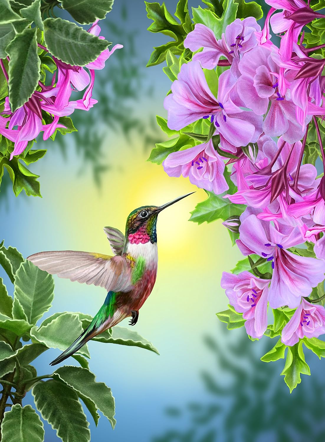 Best Hummingbird Garden Flag 28X40