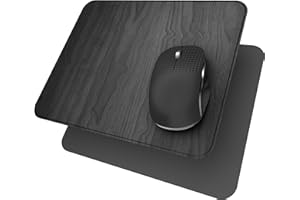 Hard Mouse Pad,Ultra Thin Wood-Textured PU Leather Mouse Mat,Waterproof Non-Slip Rubber Base Mousepad for Office/Home/Gaming 