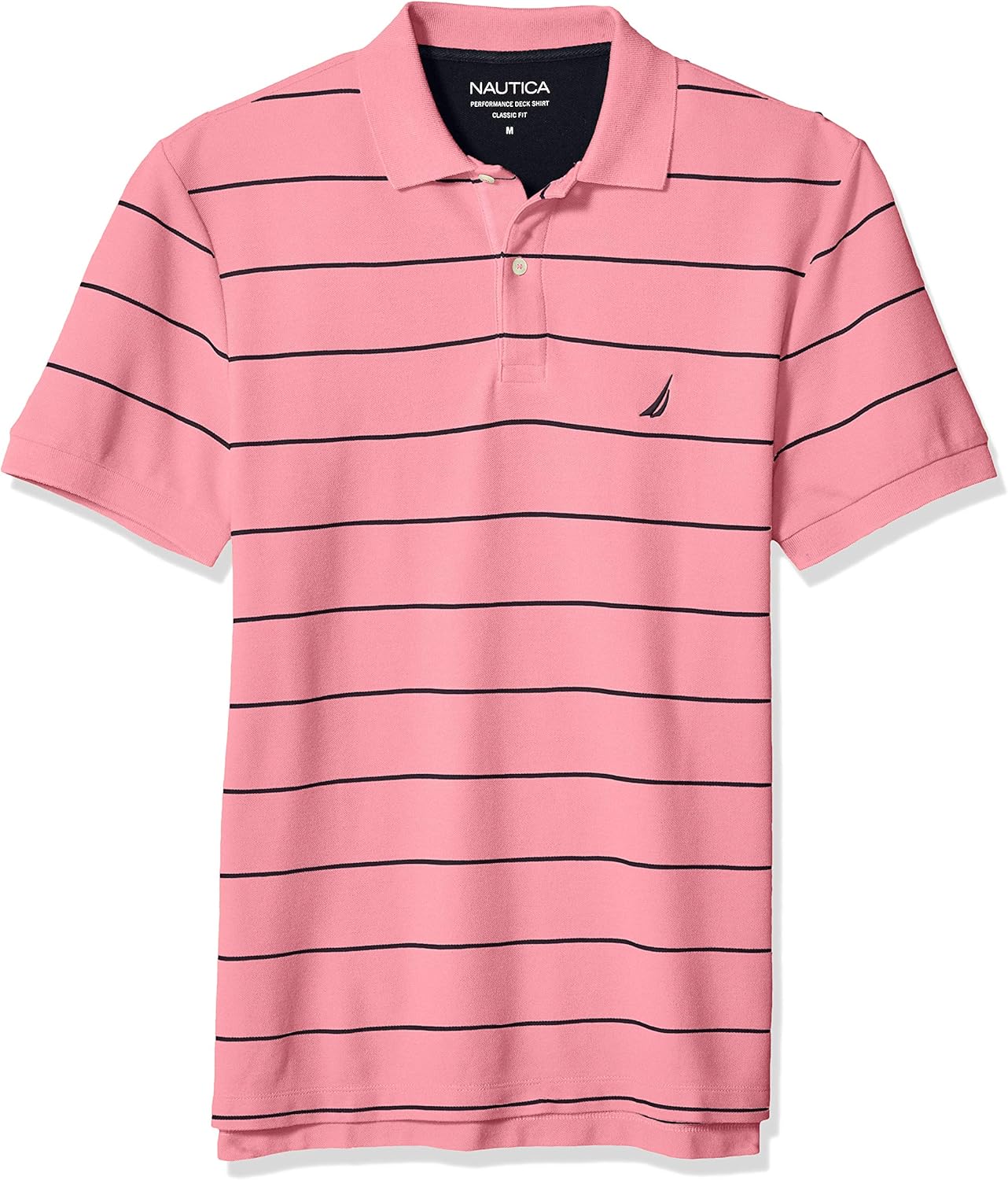 Nautica Men's Stripe Deck Anchor Polo at  Men’s Clothing store