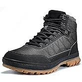 Wondamo Men's Snow Boots Lightweight Waterproof Winter Boots Fur Lined Anti-slip Cold Weather Shoes