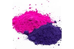 Ninesung Purple, Rose Red Iron Oxide Powder, Concrete Dye Powdered for Concrete, Cement, Mortar, Grout, Plaster, Colorant, 2 Colors Iron Oxide Pigment Powder - 4 Ounces