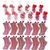YFXQYFSH Valentine's Day Cupcake Socks, 8/12/24 Pairs Fuzzy Fluffy Slipper Socks, DIY Valentine Gift