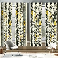 Ambesonne Nature Boho Window Curtains Pack of