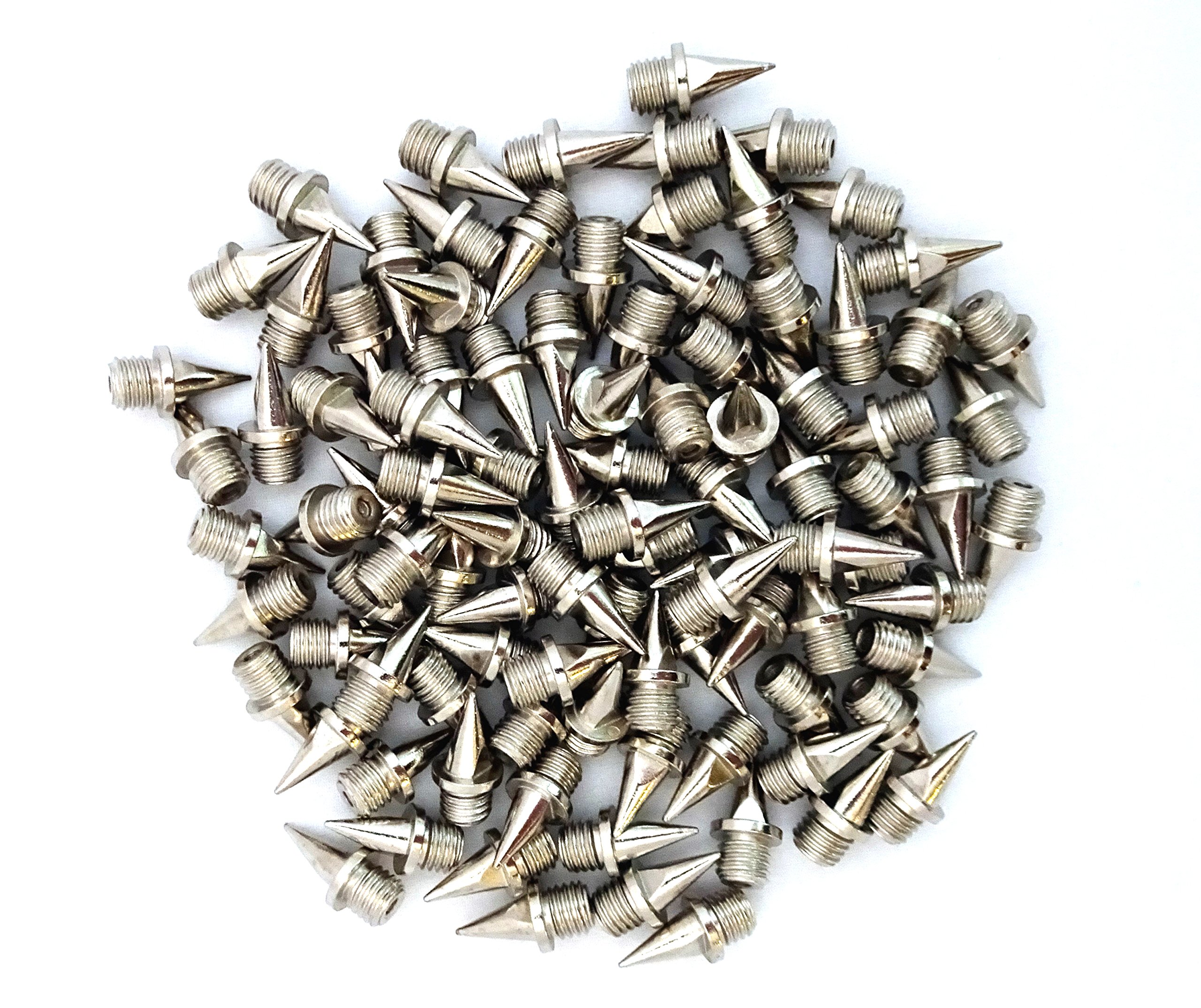 100x Stainless Steel Track and Cross Country Spikes (silver, 9mm)