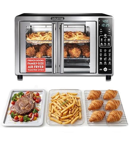 Amazon.com: Gourmia Air Fryer French Door Toaster Oven - 6-Slice