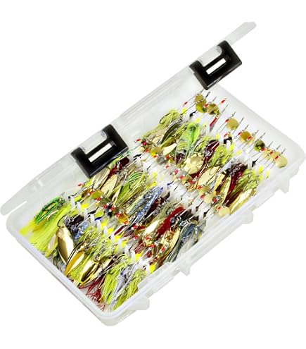 Plano FTO 3700 Crankbait Organizer - Holds 20 Large Lures, V-Groove Tray For Hook Storage