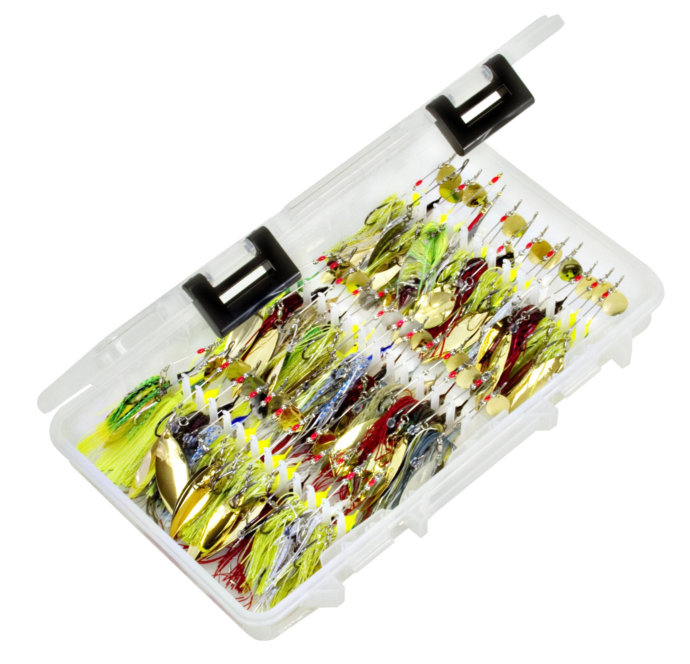 Plano Elite Series Spinnerbait StowAway 3700, Transparent, Holds Up to 39 Individual Spinnerbait Lures, Tangle-Free Bait Tackle Storage and Organizer, Utility Boxes for Fishing