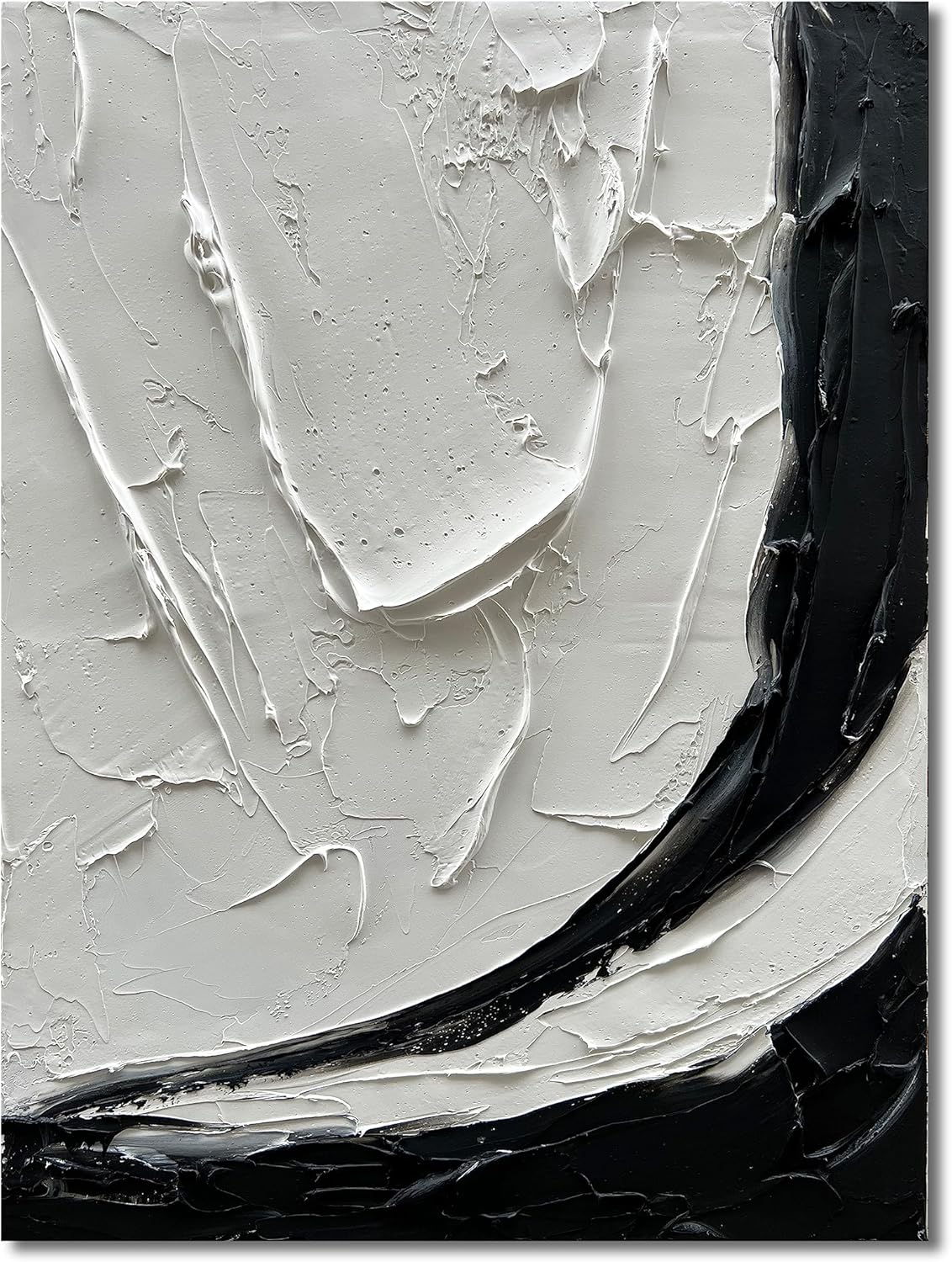 Paintings - NANKAI 40x28 Inch Modern Oil Painting Wall Decoration Art hand-Painted Bblack and White Minimalist Oil Painting Home Office Wall Decoration Painting