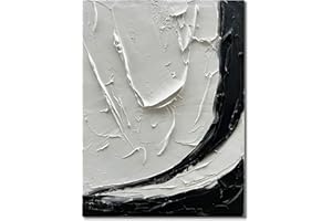 NANKAI 40x28 Inch Modern Oil Painting Wall Decoration Art Hand-Painted Bblack and White Minimalist Oil Painting Home Office Wall Decoration Painting