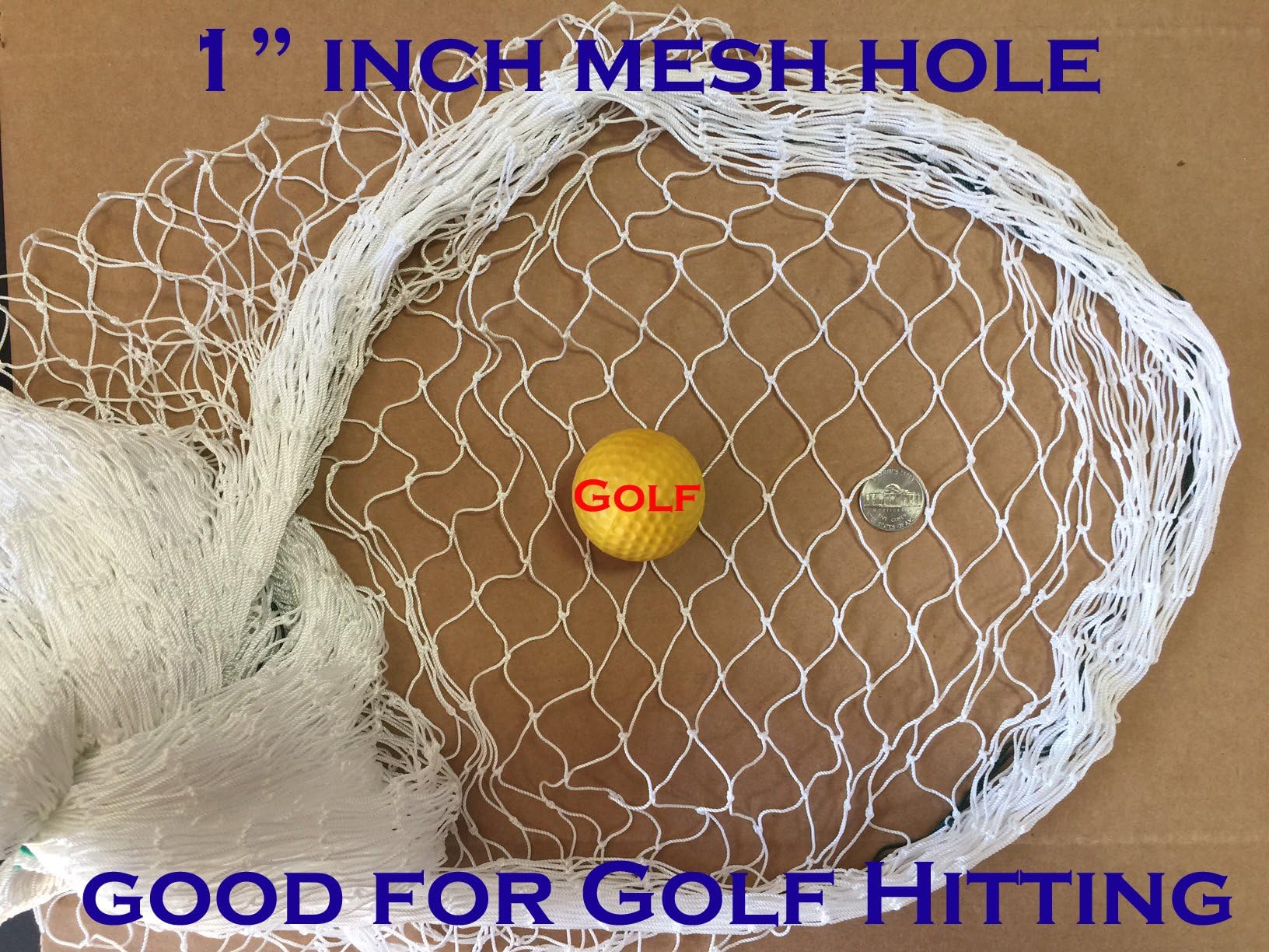 30Ft X 25Ft Fishing Net, Sport Netting for Golf Backstop, Hockey, La Crosse, Barrier, Sports, Fish