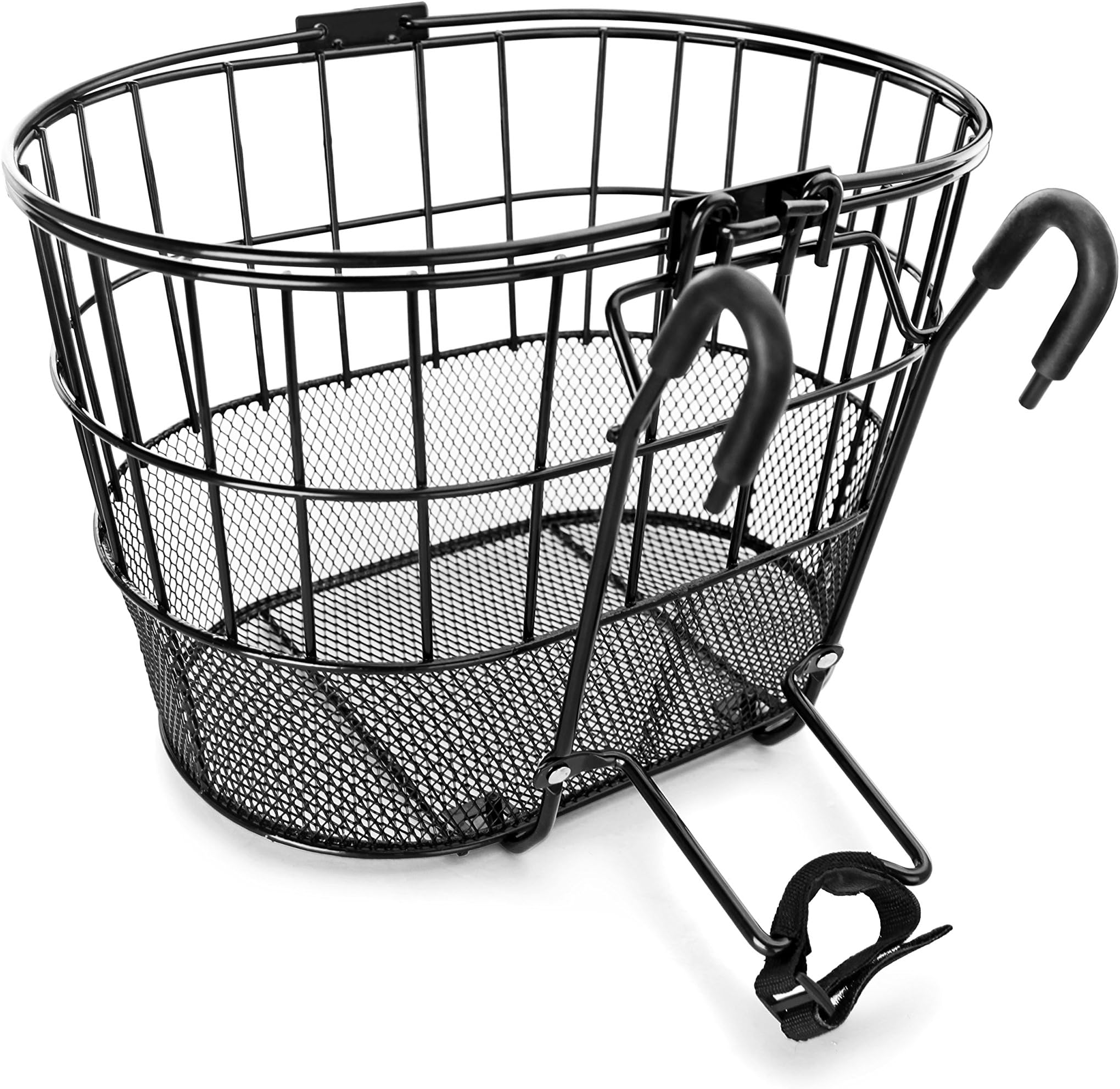 Colorbasket 02270 Mesh Bottom Lift-Off Bike Basket, with Handles, Powder Coated Steel