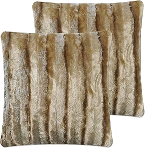 Livingston Home 1603PNI-ST-BR Home Collection Pillow Shells 18 X 18 Inches 4Pcs-Pack, Dark Brown