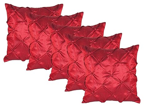 Buy Smocking Marron Cushion Covers Set Of 5 Pcs Online At Low
