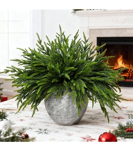 Decoración Navideña Manualidades Ramas Pino Norfolk Artificial - 30 Unidades Para Decoración Navideña Manualidades Con Ramas De Pino