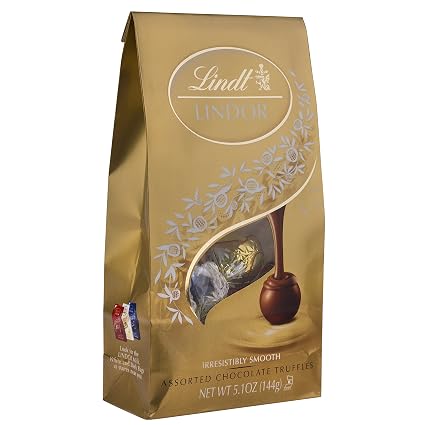 Lindt lindor assorted truffles bag 12 ct 5.1oz (037466015859)