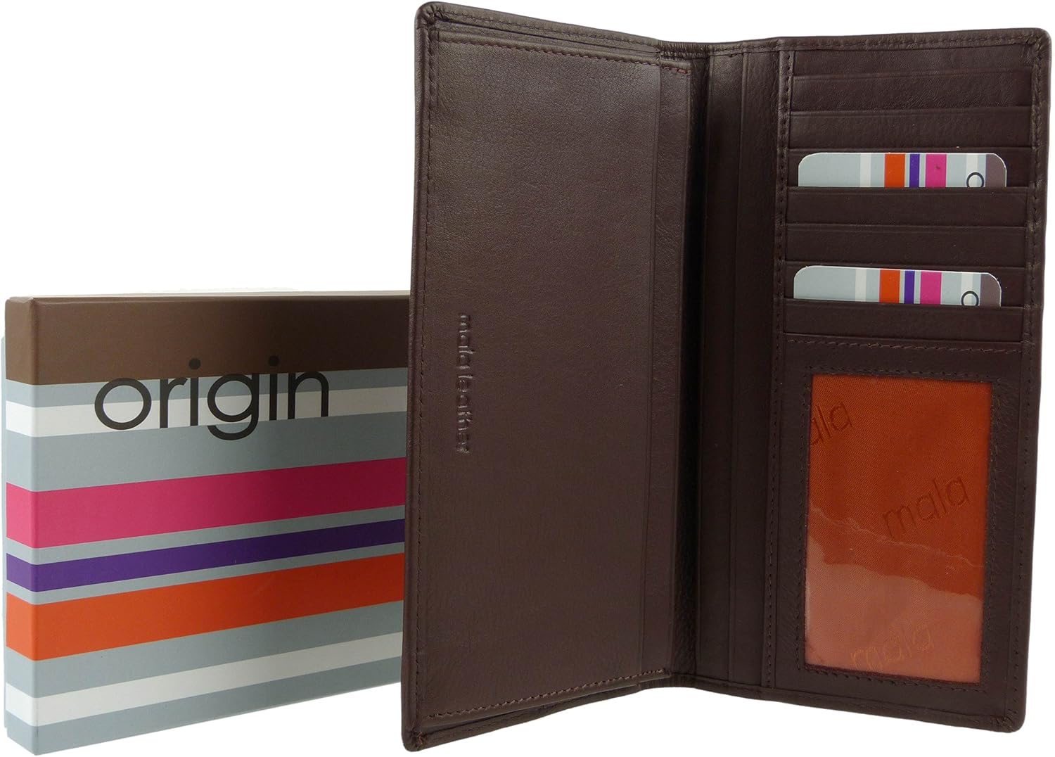 Mala Leather Gentlemen's Tall Wallet RFID 157-5 (Brown), 18.5 x 9.5 x 1 cm - Image 3