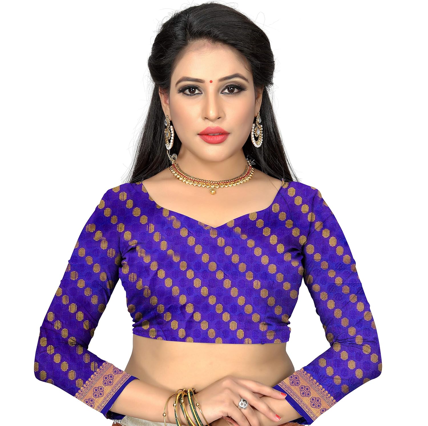 fabrica fab women's pink and blue patola silk saree with blouse piece