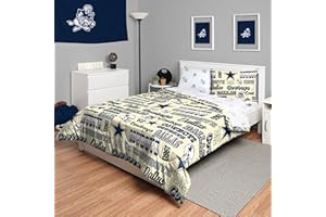 FOCO Unisex-Adult NFL Team Logo Bed in a Bag Comforter Sheets Pillow Cases Bedding 5-Piece Set