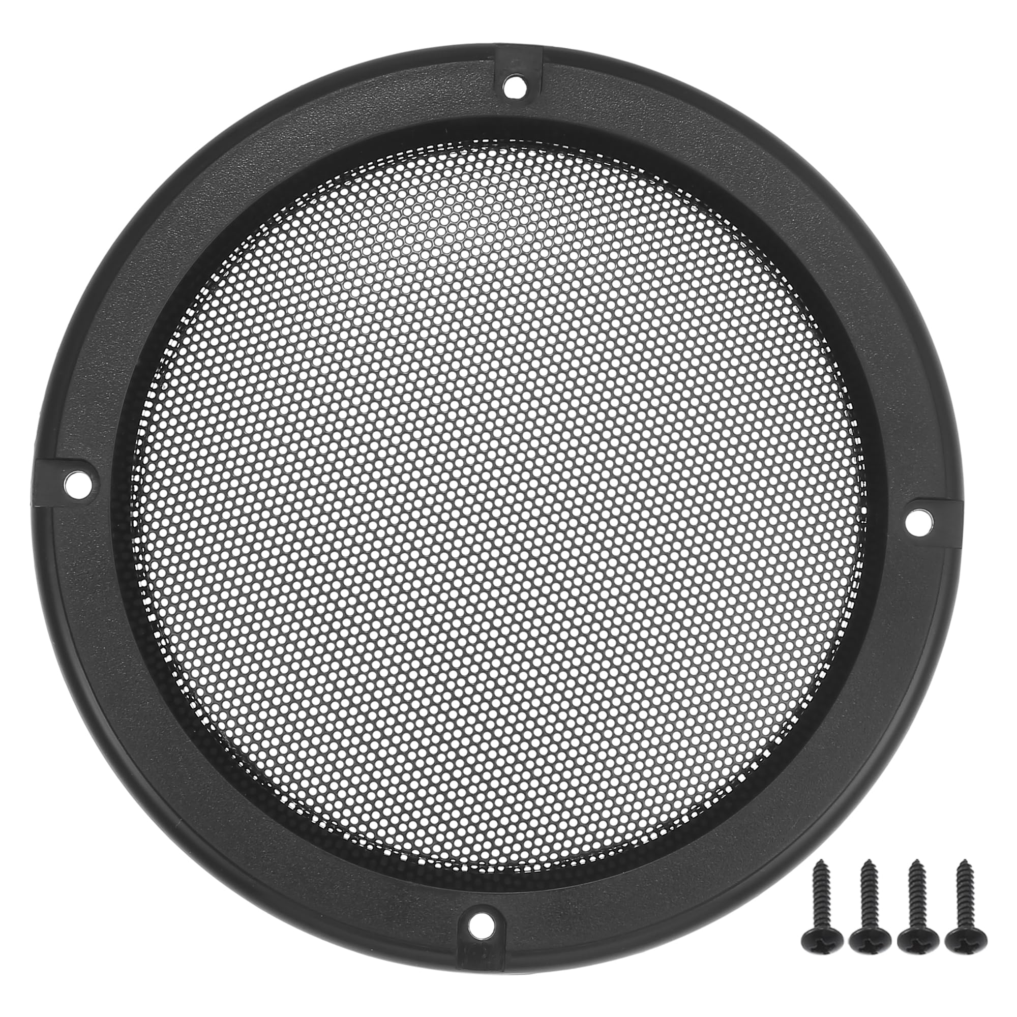 X AUTOHAUX 5" Car Speaker Grills Cover Mesh Round with Screws Black - 1 Pcs