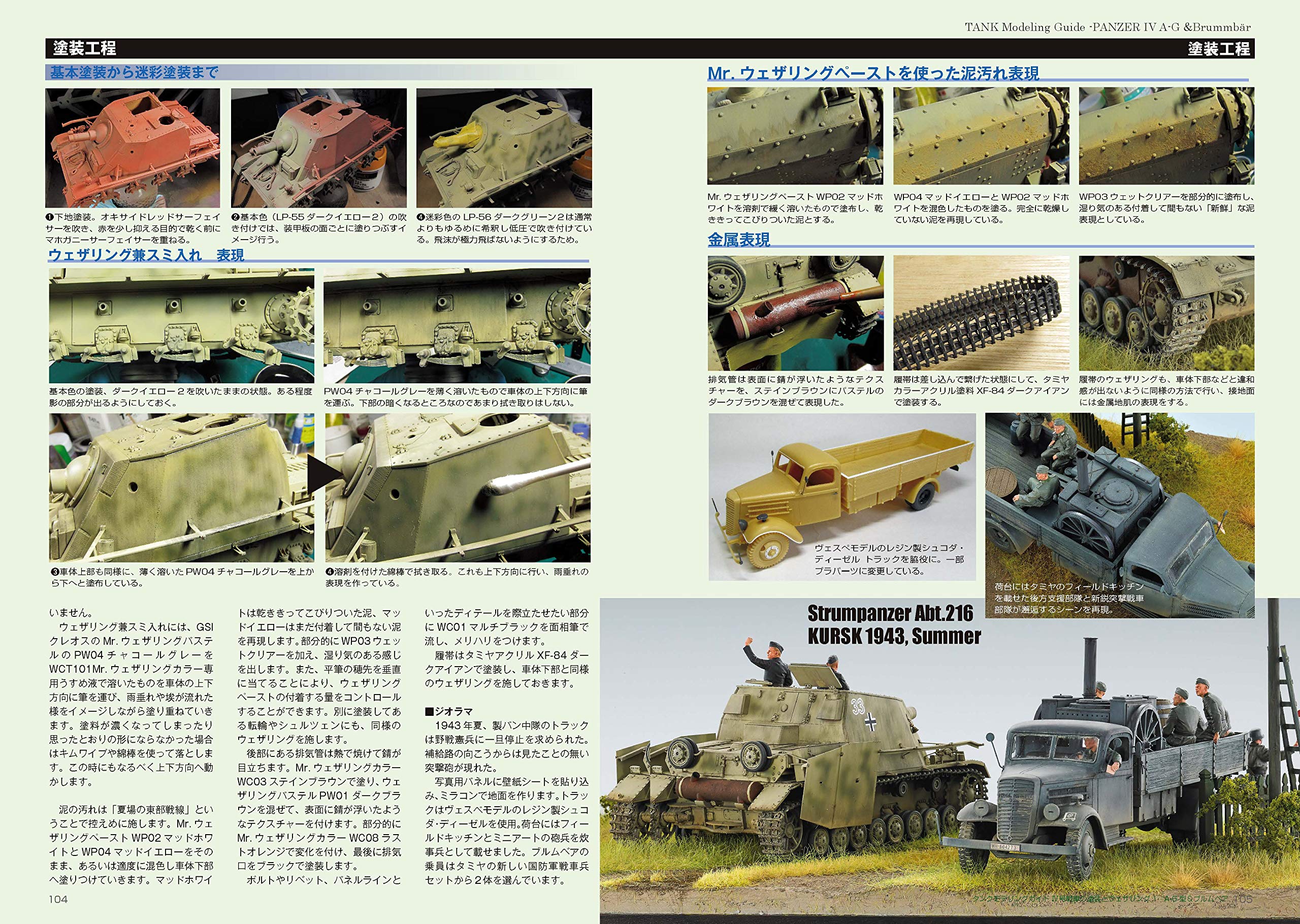 Ⅳ号戦車の塗装とウェザリング-1 ”A-G型&ブルムベア”（タンク