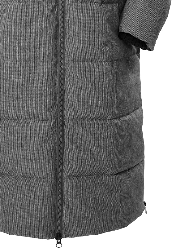 Donna Cappotto trapuntato/funzionale in piuma d'oca con cappuccio GW 17 WMN QLTD CT, dunkelanthra, 42, 43345-000