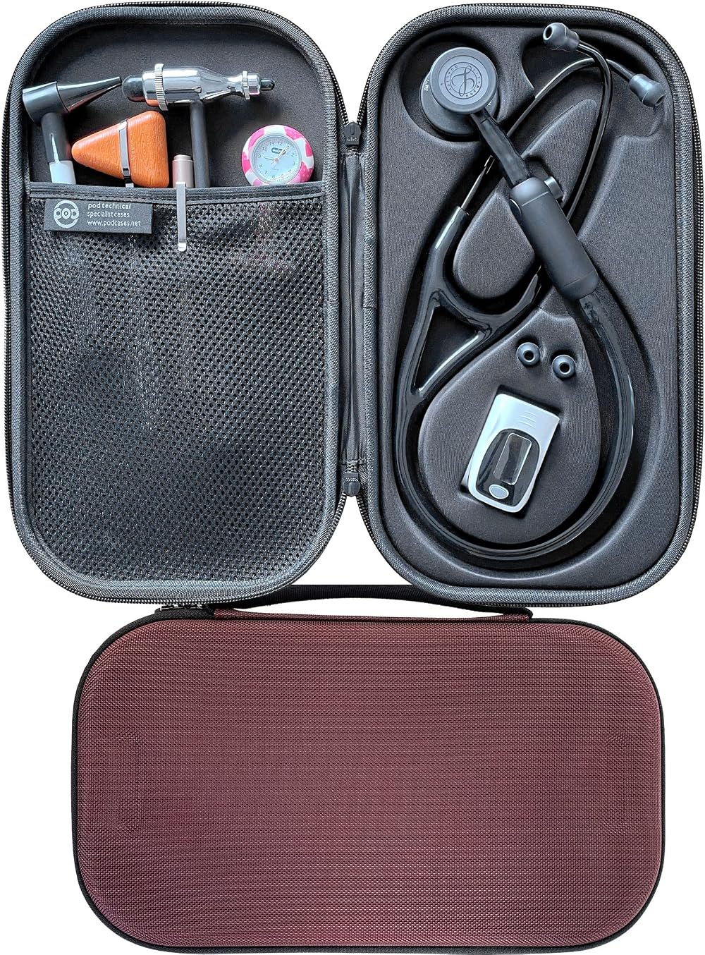 Pod Technical Cardiopod II Stethoscope Case for Littmann - Burgundy