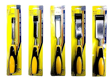 Jon Bhandari Tools Combo of 5 Premium Wood Chisel Set 13mm (1/2), 19mm (3/4), 25mm (1), 32mm (1-1/4), 38mm (1-1/2)