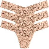hanky panky - Daily Lace Low Rise Thongs for Women | 3 pack | Comfortable Seamless Underwear Lingerie | One Size (2-12)