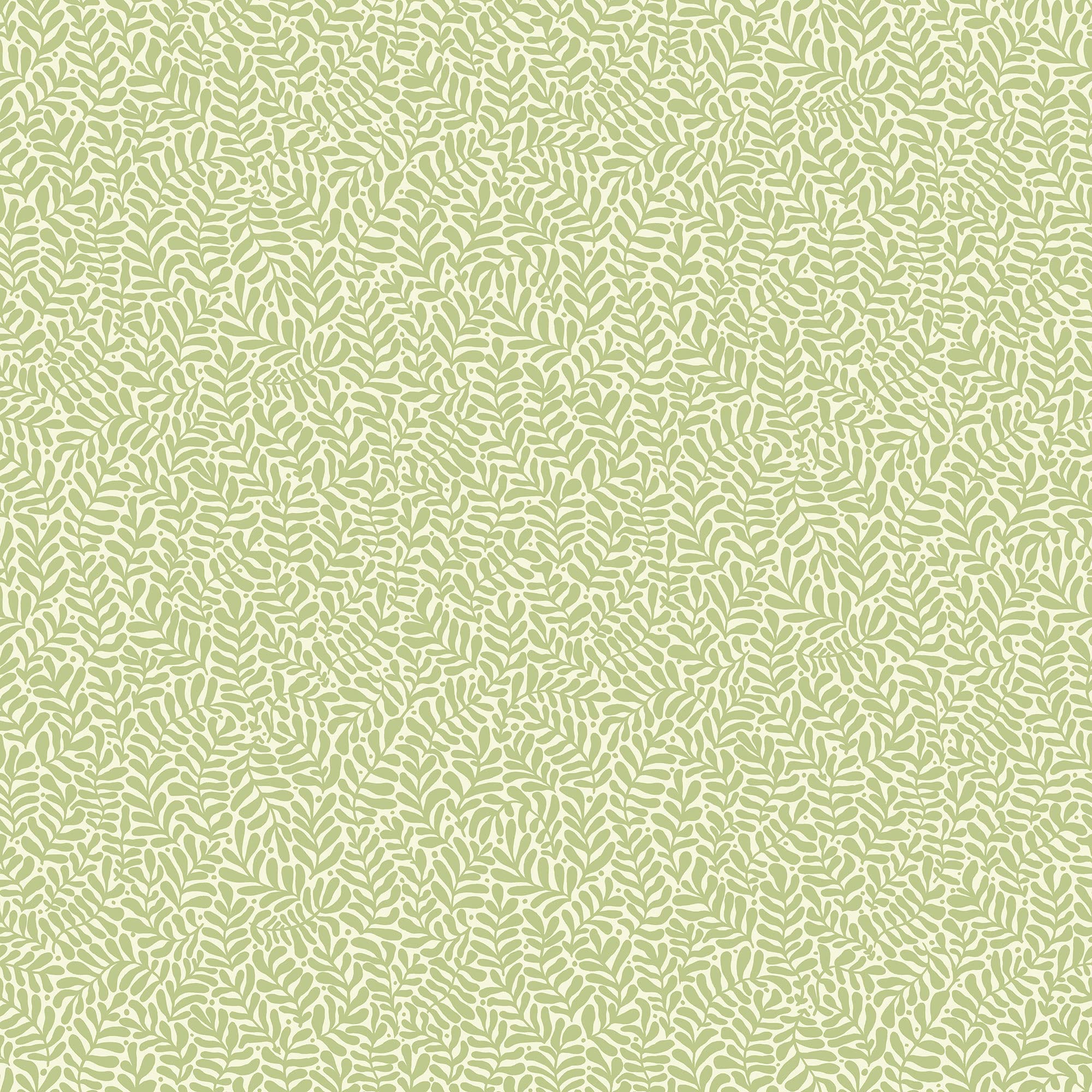 Galerie S55001 Sommarang Mono Leaf Wallpaper, Light Green, 10.05m x 53cm