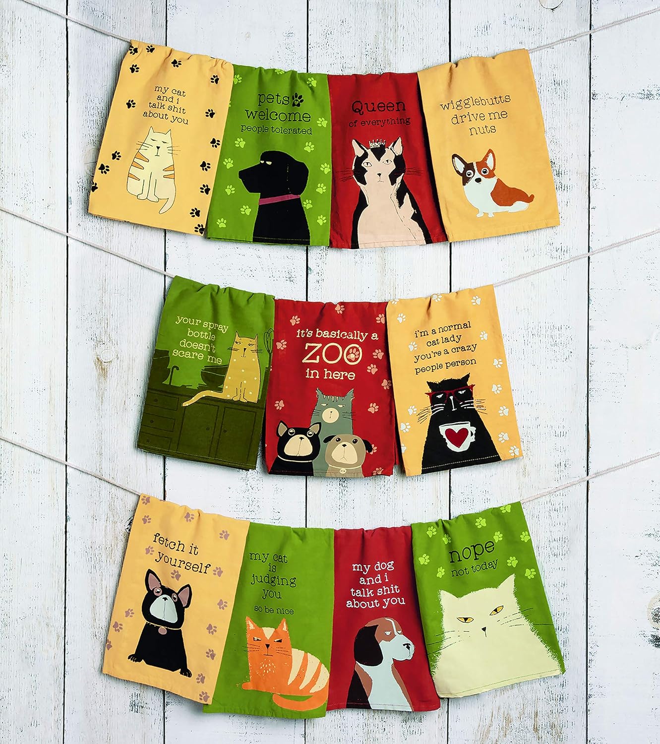Primitives by Kathy Rustic Dish Towel, 28" x 28", I'll Be Watching You: Home & Kitchen