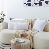 Home Brilliant Off White Cushion Covers 45x45 cm Pack of 2 Textured Corduroy view 3