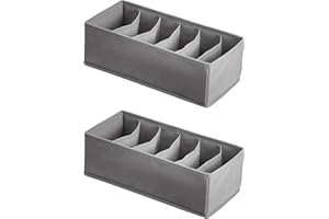 �鶹�� Basics Underwear Dresser Drawer Organizers, Pack of 2, Gray